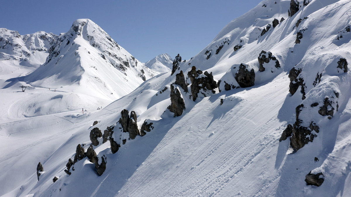 La Plagne secteur de Grande Rochette