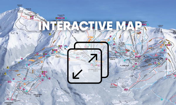 La Plagne piste map : Piste and lifts map Champagny, Montalbert, Montchavin