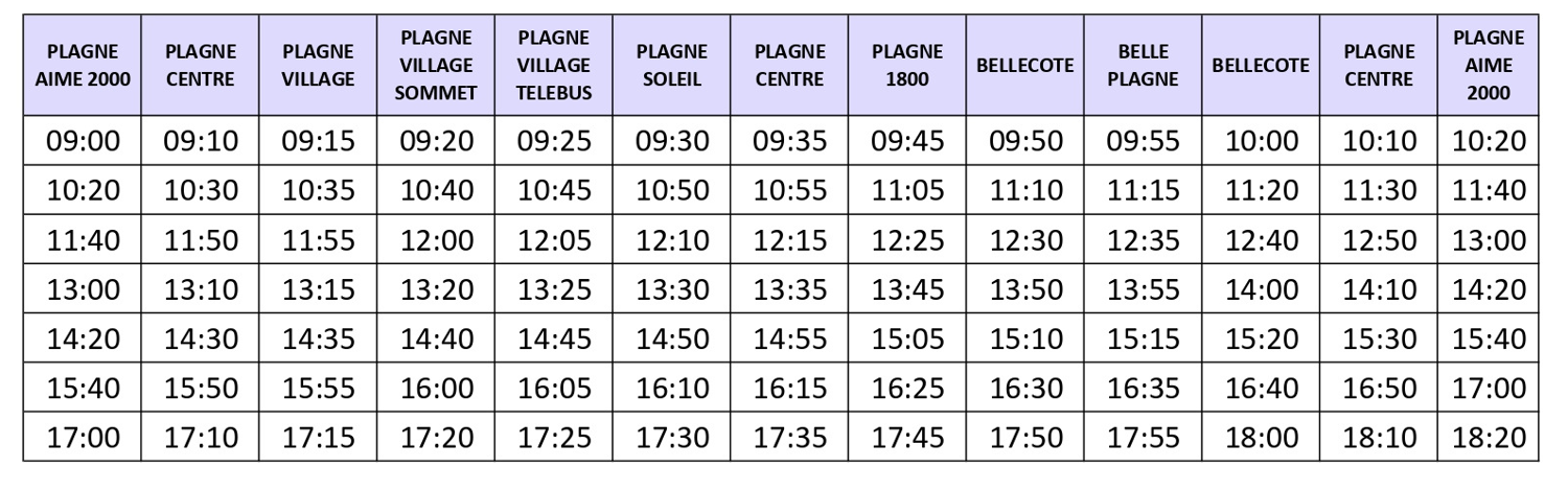 horaires