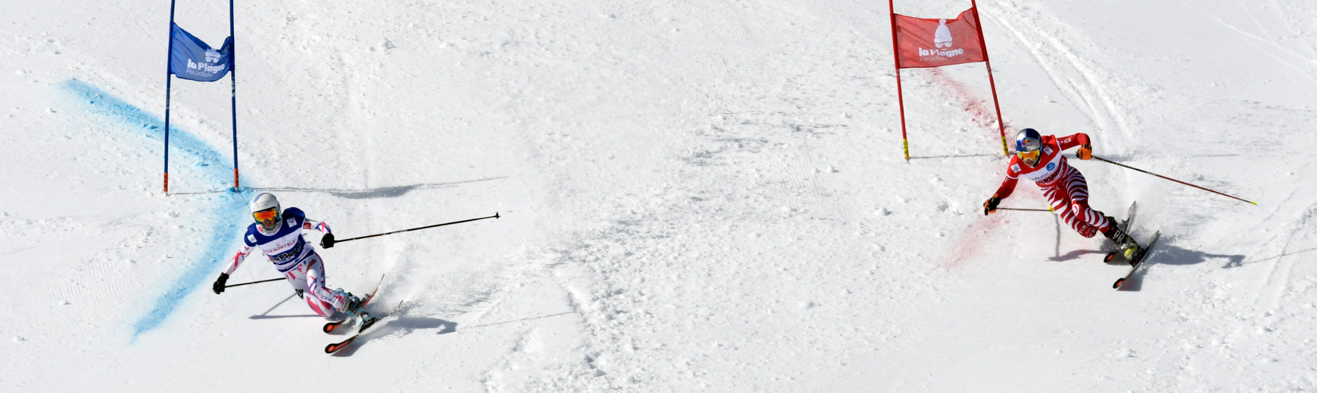 Telemark sur le stade de slalom de La Plagne