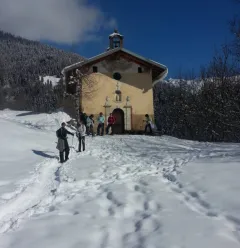 Snowshoeing excursion with guides and accompaniers