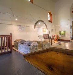 Inside the Pierre Borrione archaeological museum