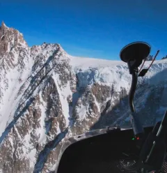 First helicopter flight AIR La Plagne