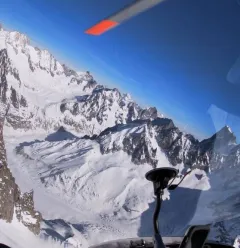 First helicopter flight AIR La Plagne