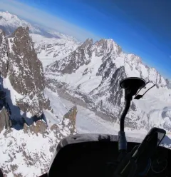 First helicopter flight AIR La Plagne