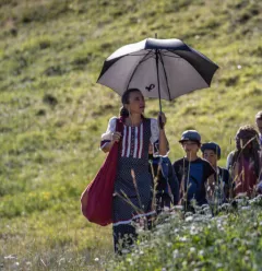 Walk in the Alpine pastures with a storyteller