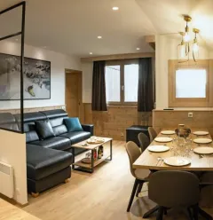 Kitchen, living room