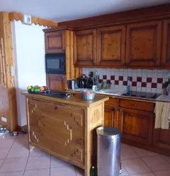Bar and open-plan kitchen