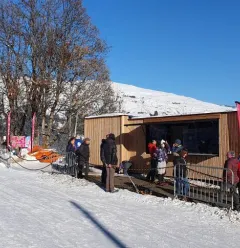 Fun zone in the winter activity area at Granier