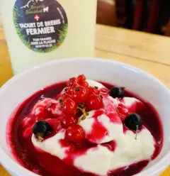 Sheep's milk yoghurt with red fruits