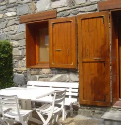 Terrace with garden furniture