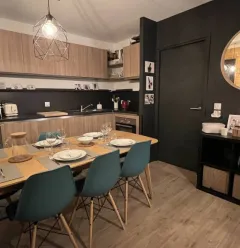 kitchen open to the lounge