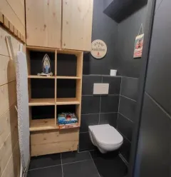 large separate toilet