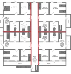 1er étage des appartements