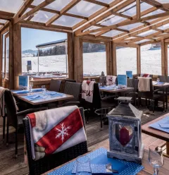Veranda with view of the slopes