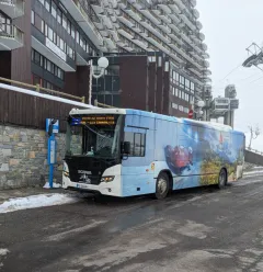 Bus stop Plagne Aime 2000_La Plagne