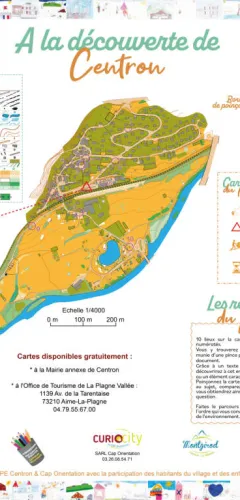 Centron orienteering course sign