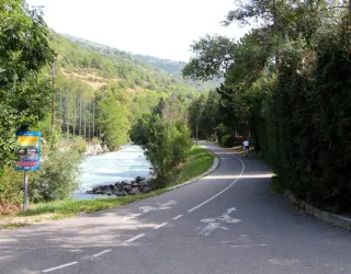 Start of the cycle path