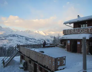 Terrace with view of Mont Blanc