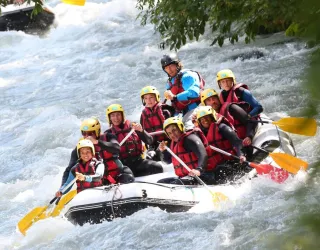 Rafting on the Isère river