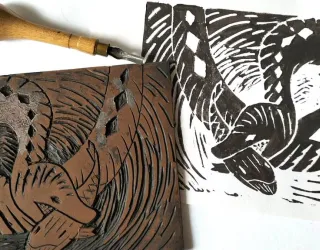 Linocutting workshop_Aime-la-Plagne