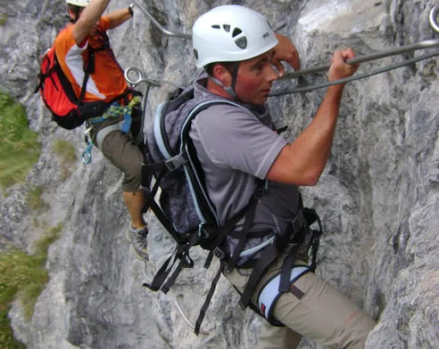 Via ferrata with a guide
