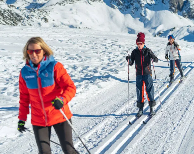 Cross-country ski lesson in la Plagne