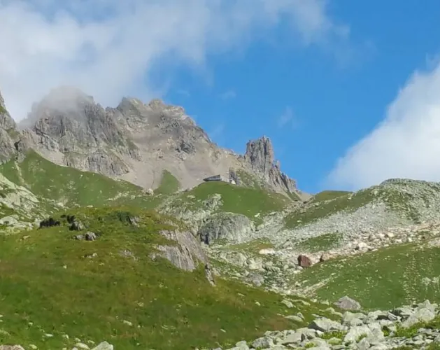 View from Refuge de la Balme, valley of La Plagne