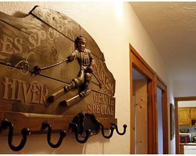 Coat rack at apartment entrance