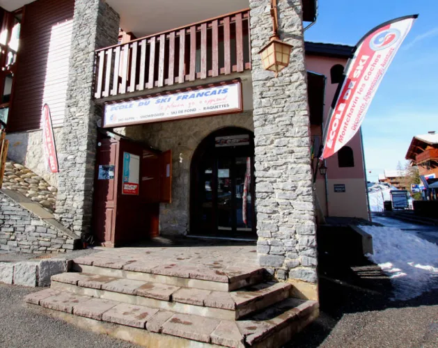 Front of the Les Coches Ski School offices