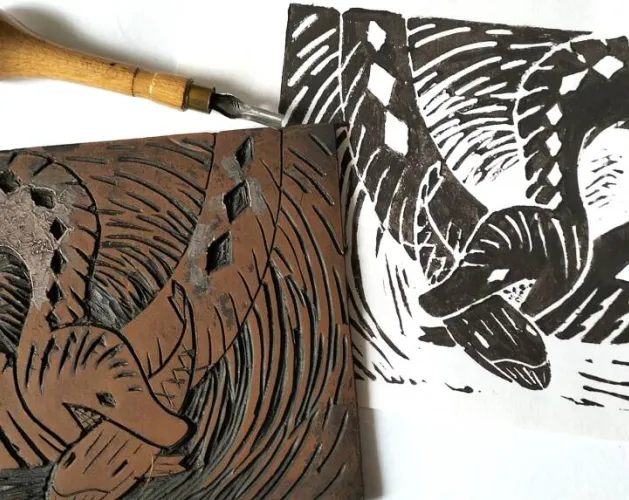 Linocutting workshop_Aime-la-Plagne