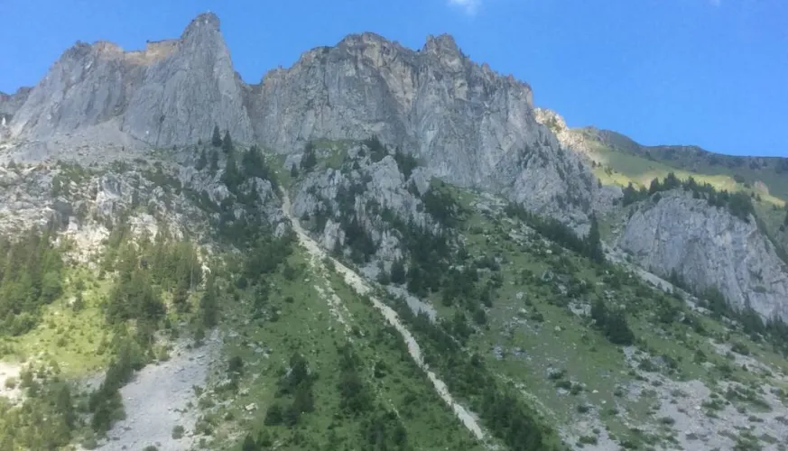 Roche de Janatan trail, valley of La Plagne