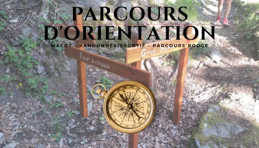 Sporty orienteering course around Macot - red level