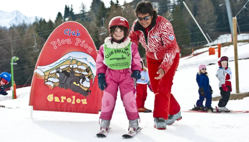 Lesson in the kids' ski garden