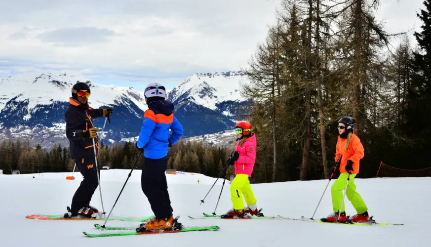 Adult ski lessons