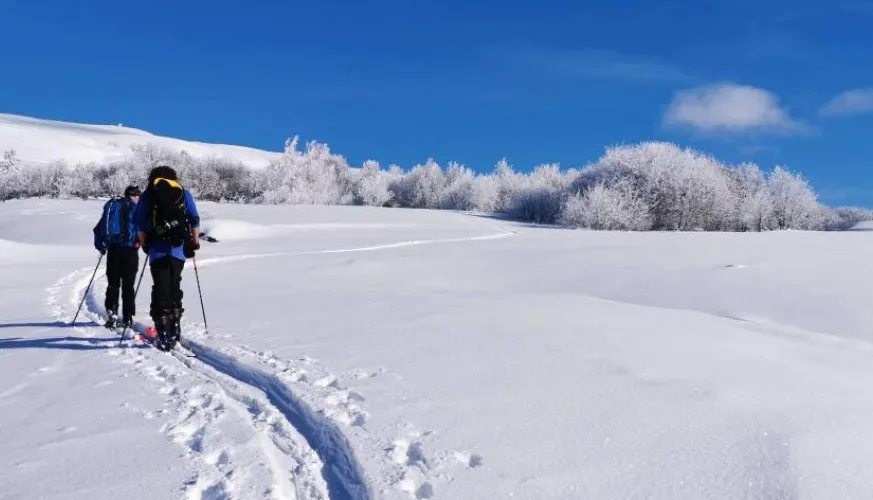 ski touring from Valezan