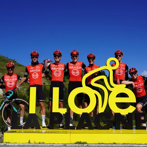 L'équipe Arkea à la Plagne