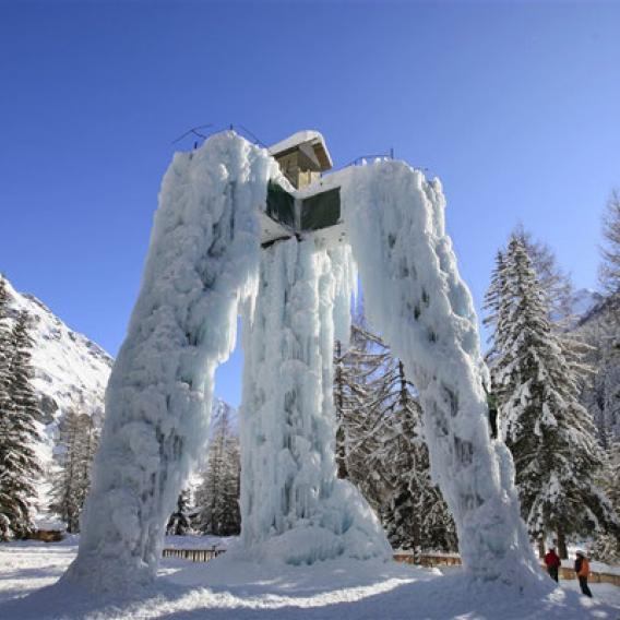 Cascade de glace La Plagne Champagny en Vanoise