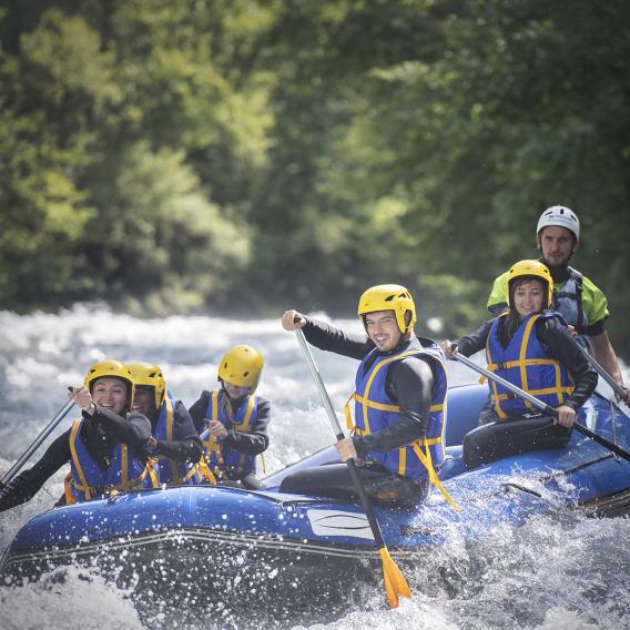 Rafting entre amis à La Plagne