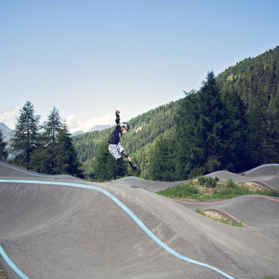 Pumptrack en roller à La Plagne