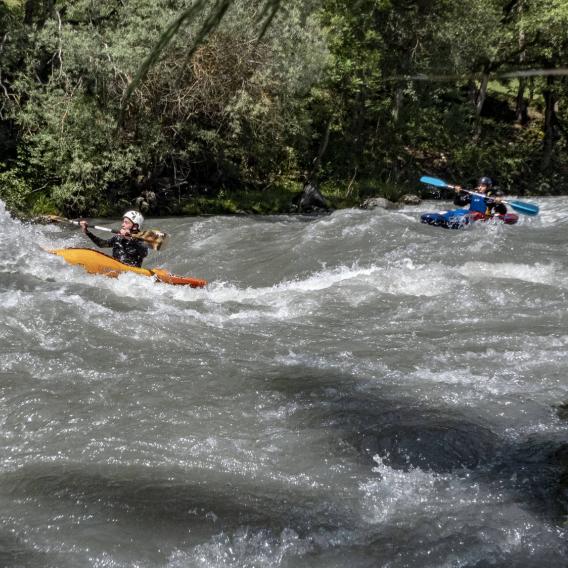 Descente de l'Isère en kayak à La Plagne