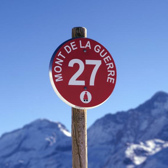 Piste des Mont de la Guerre à La Plagne Champagny en Vanoise