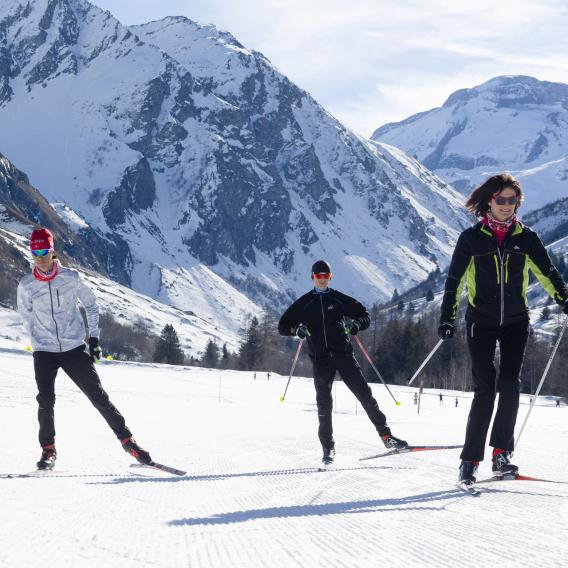 Ski de fond famille La Plagne Champagny en Vanoise