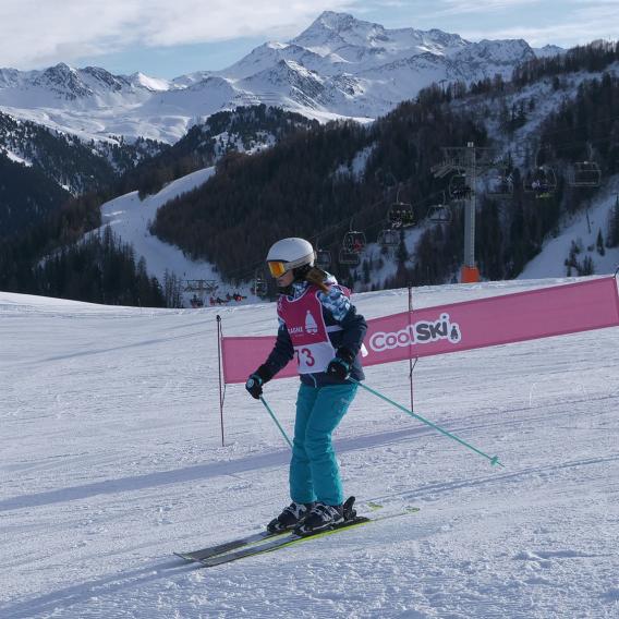 Ski débutant en zone cool ski