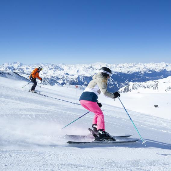 Ski descente La Plagne