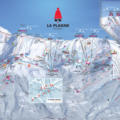 Plan des pistes La Plagne
