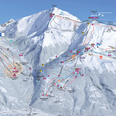 Plan des pistes Paradiski