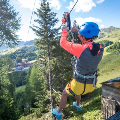 Tyrolean traverse, guaranteed thrills!