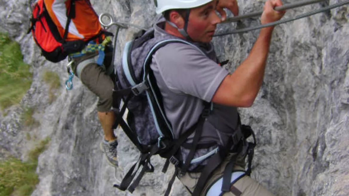 Via ferrata with a guide