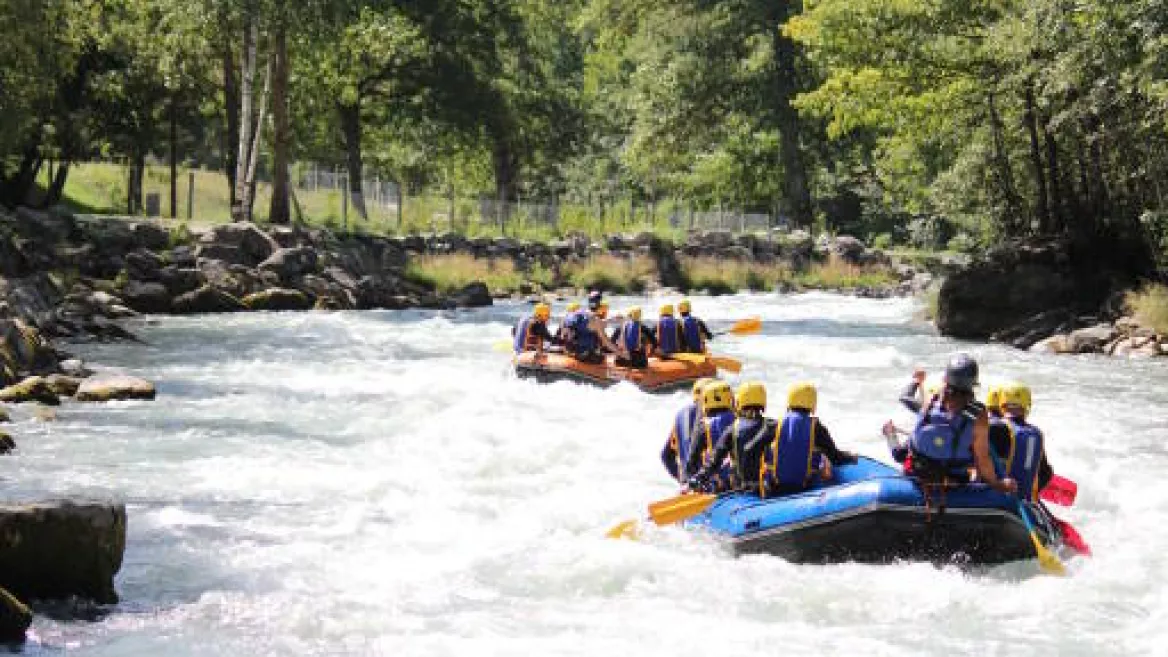 Rafting on the river Isère